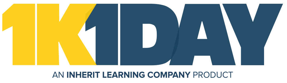 $1K1Day Logo, an Inherit Learning Company Product